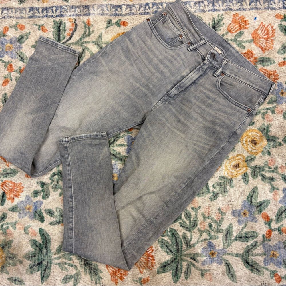 Double RL RRL Ralph Lauren High Skinny Fit Jeans Size 28 Stretch Gray